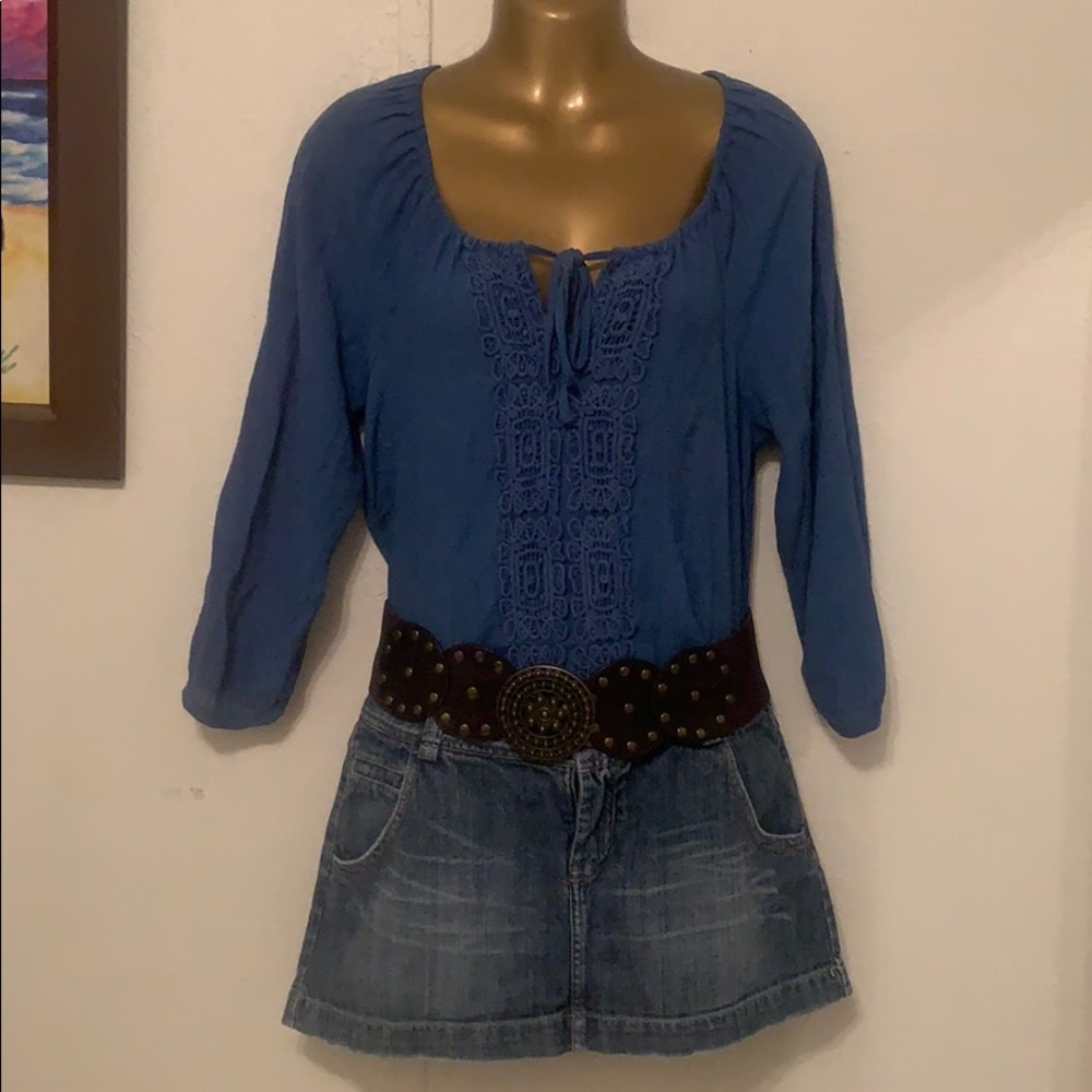 Spense embroidered 3/4 sleeves women’s top